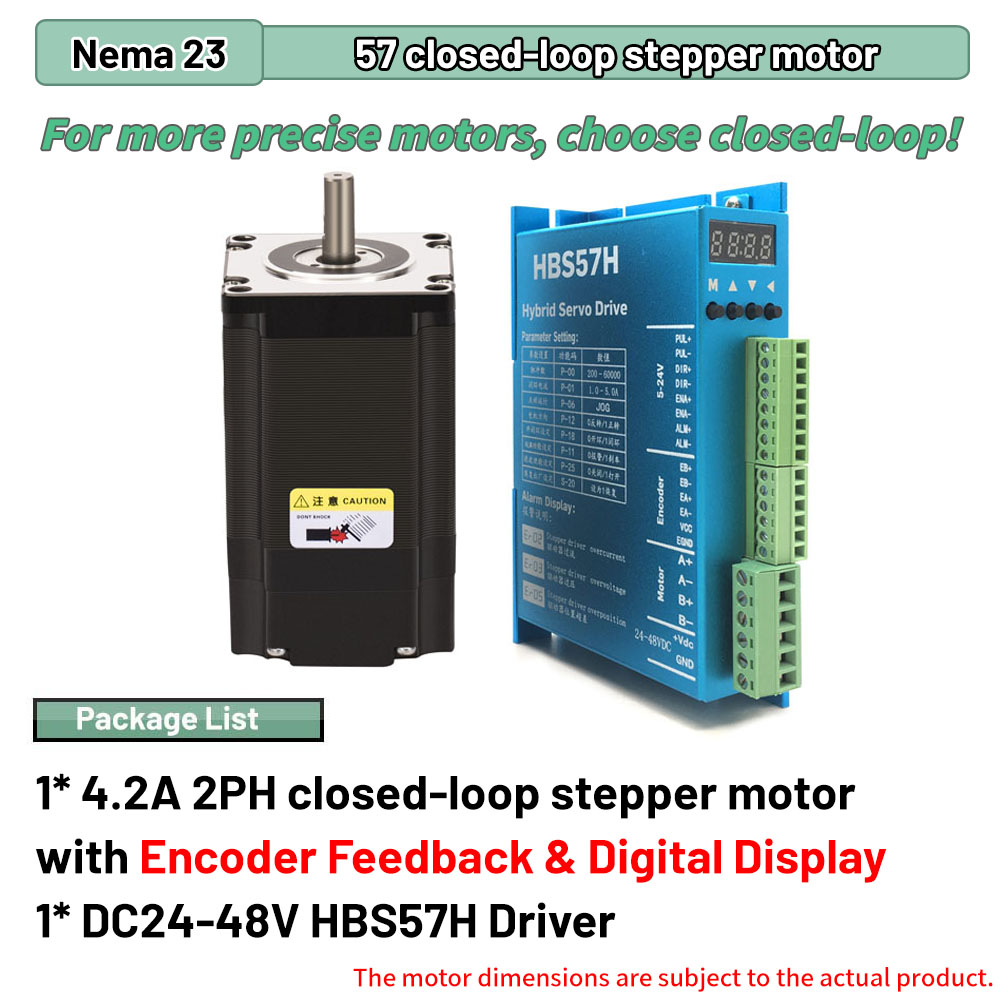 Kit Motor Stepper Nema23 57mm  - Nema 23 Closed Loop Stepper Motor Driver Kit ulasan dan harga