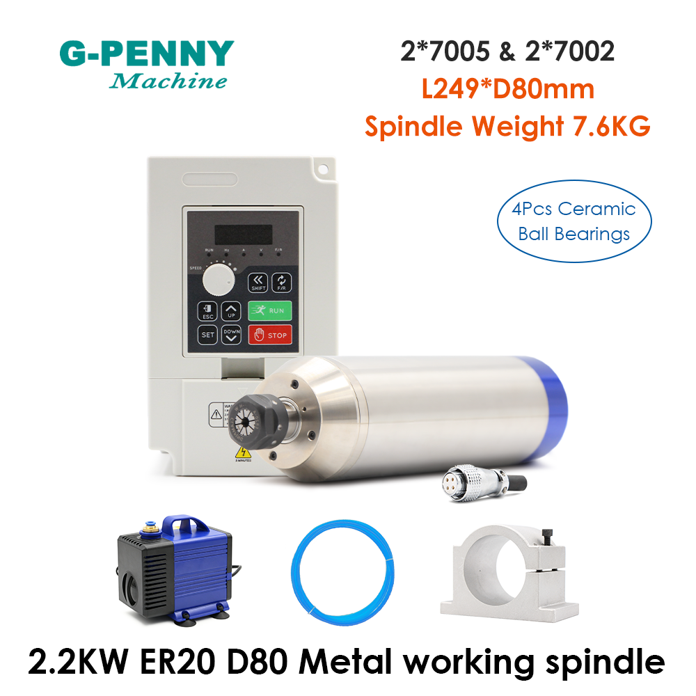 2,2kW Kit Spindel Pengerjaan L - 2.2Kw Water Cooled Spindle Kit Vfd ulasan dan harga